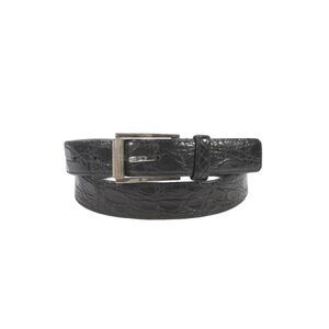 Tom Ford Genuine Crocodile Frame Buckle Belt Black Size 36